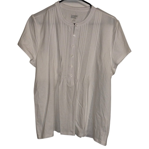 🌹LANDS END WHITE BLOUSE - Picture 1 of 5